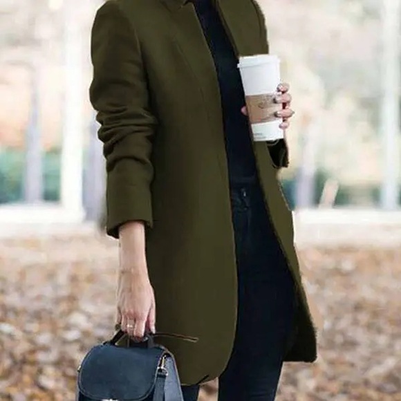 Wool Green Coat Jacket NWT Size Small - Picture 1 of 6